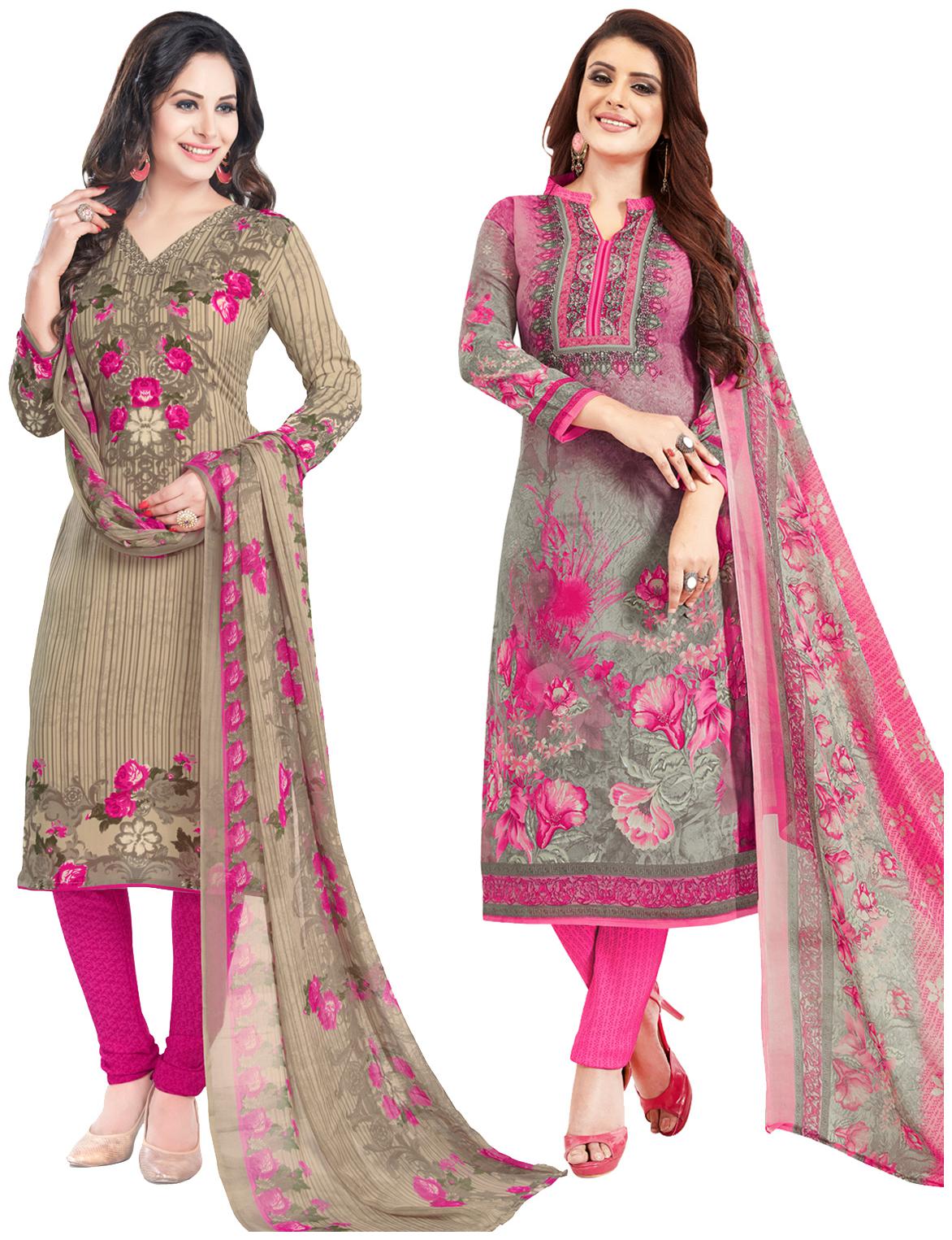 

Salwar Studio Multi Unstitched Kurta with bottom dupatta With dupatta Dress Material