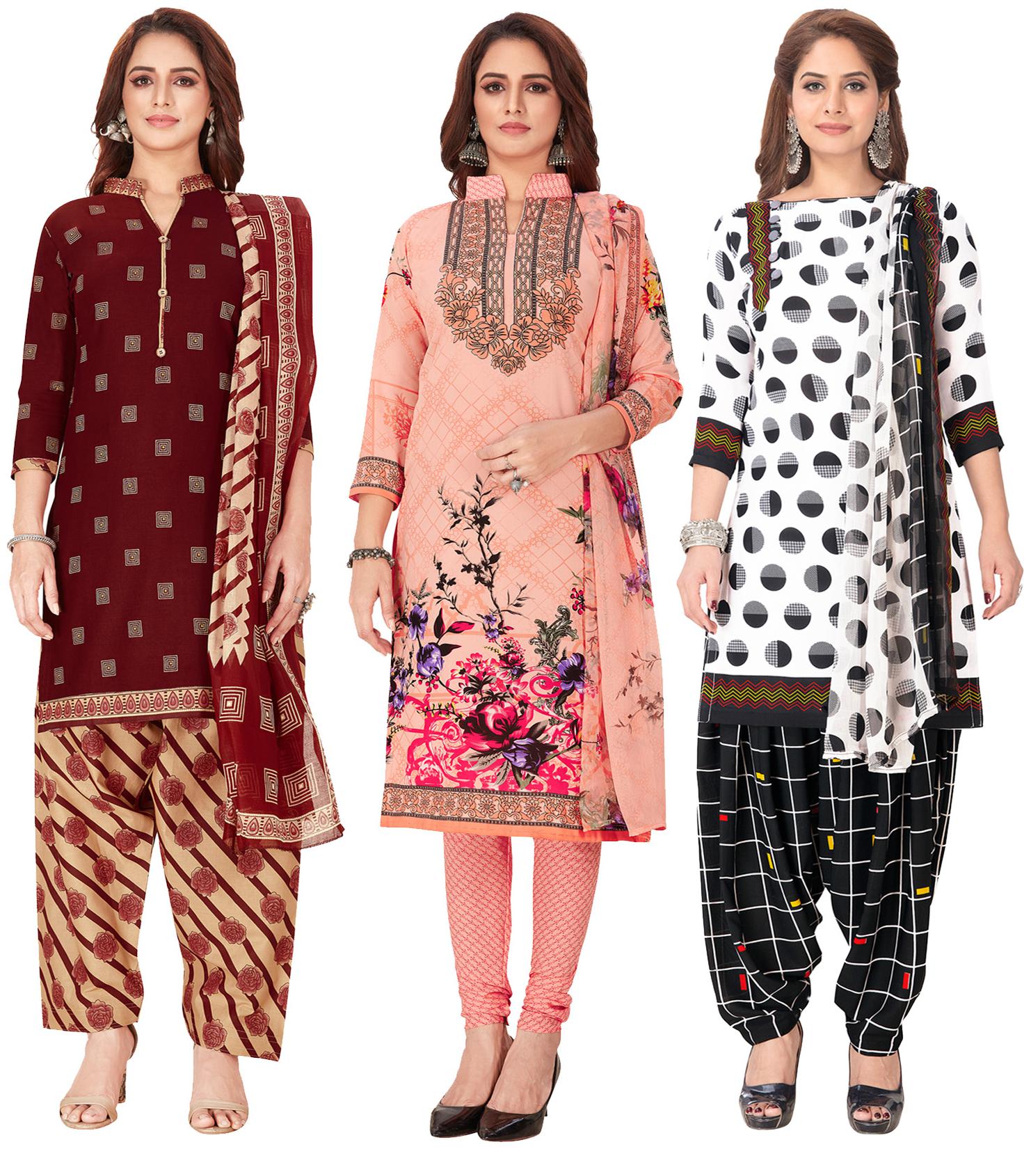 

Salwar Studio Multi Unstitched Kurta with bottom dupatta With dupatta Dress Material