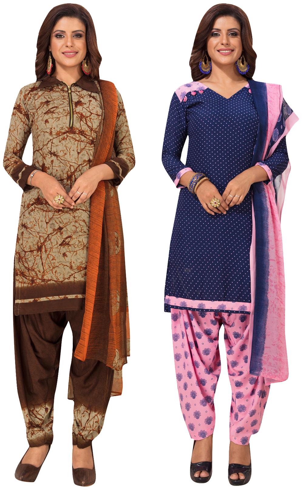 

Salwar Studio Multi Unstitched Kurta with bottom dupatta With dupatta Dress Material