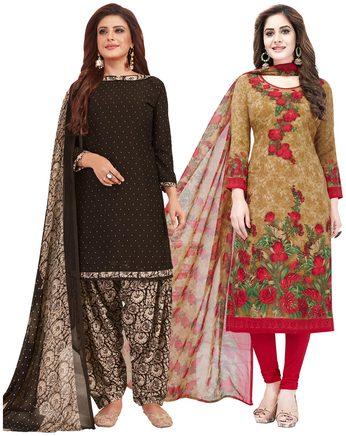 

Salwar Studio Multi Unstitched Kurta with bottom dupatta With dupatta Dress Material