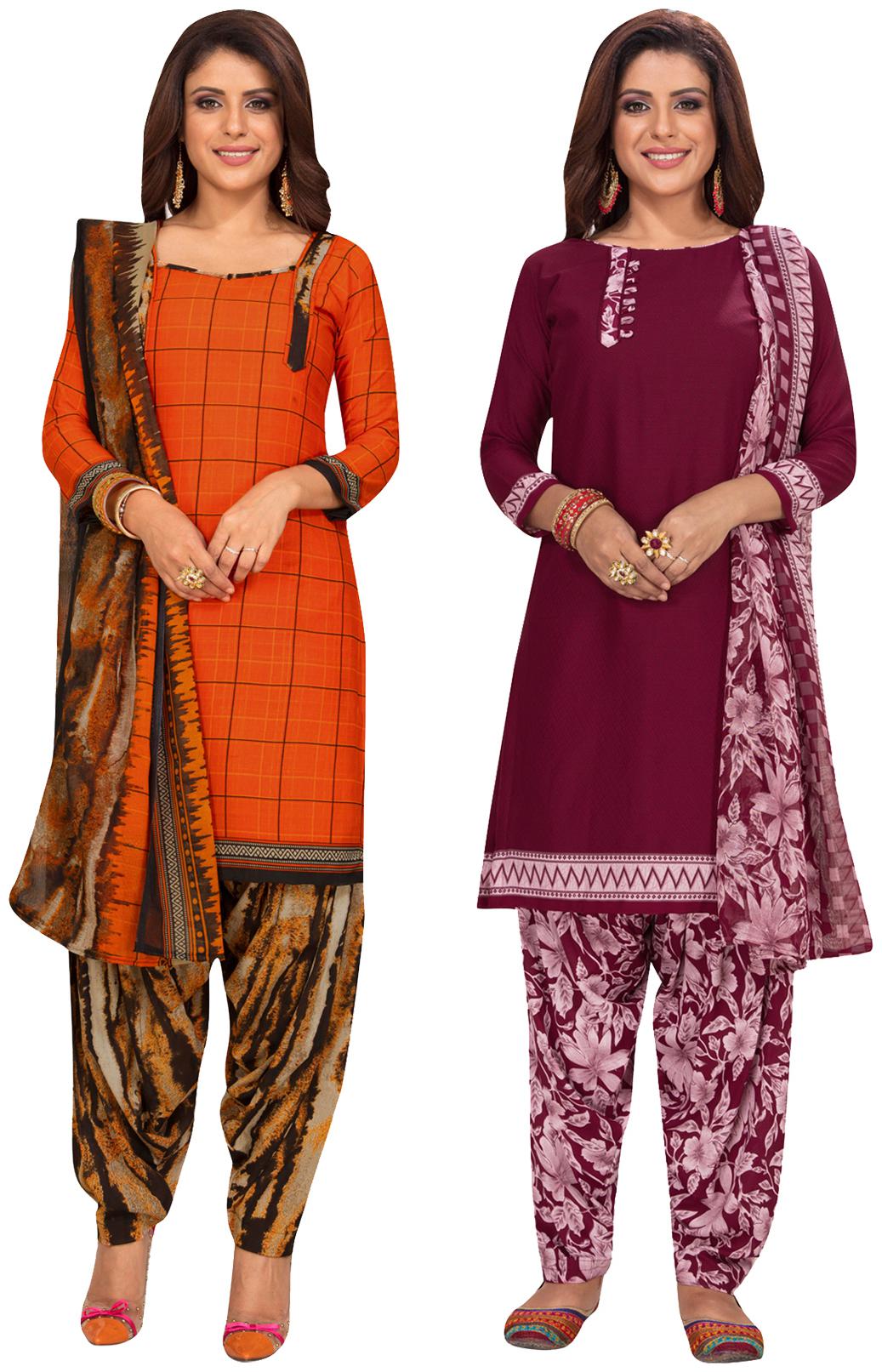 

Salwar Studio Multi Unstitched Kurta with bottom dupatta With dupatta Dress Material