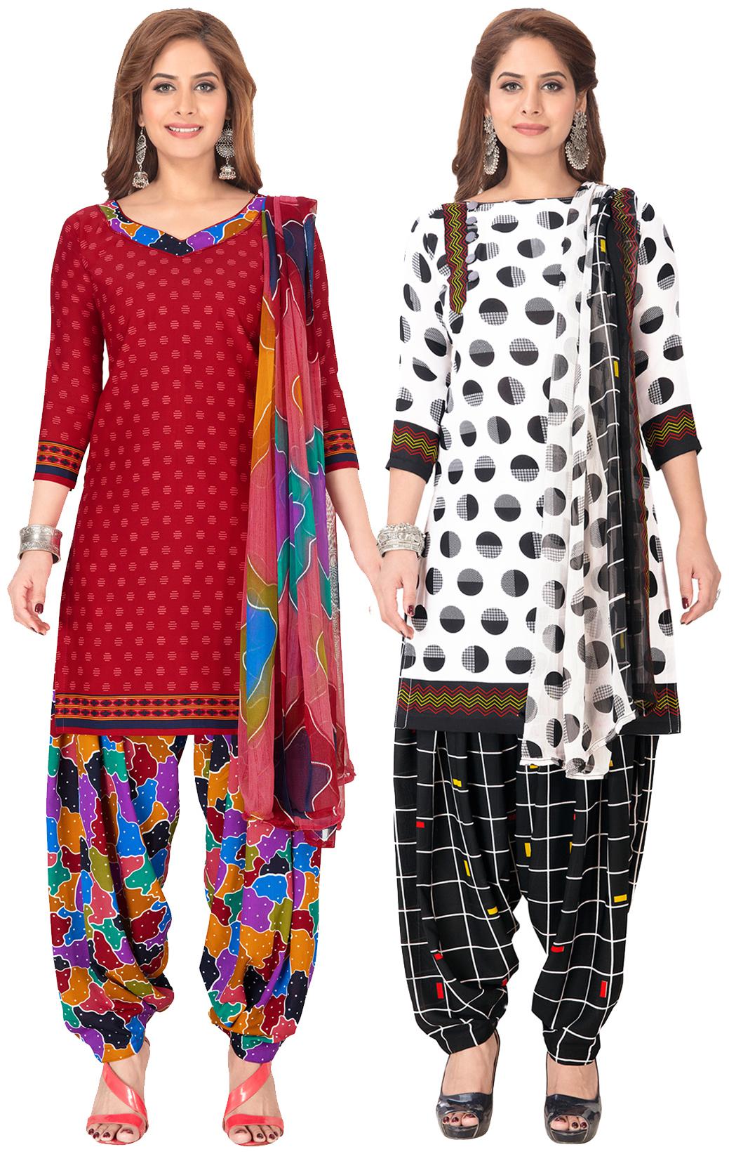 

Salwar Studio Multi Unstitched Kurta with bottom dupatta With dupatta Dress Material