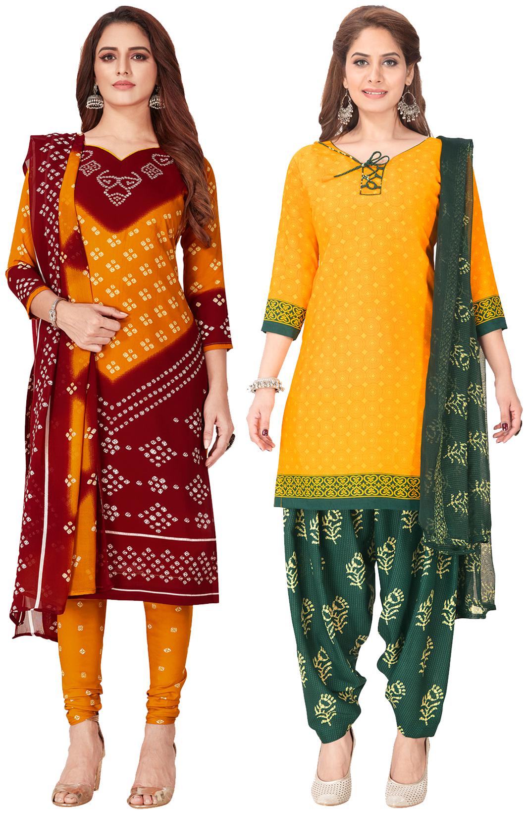 

Salwar Studio Multi Unstitched Kurta with bottom dupatta With dupatta Dress Material