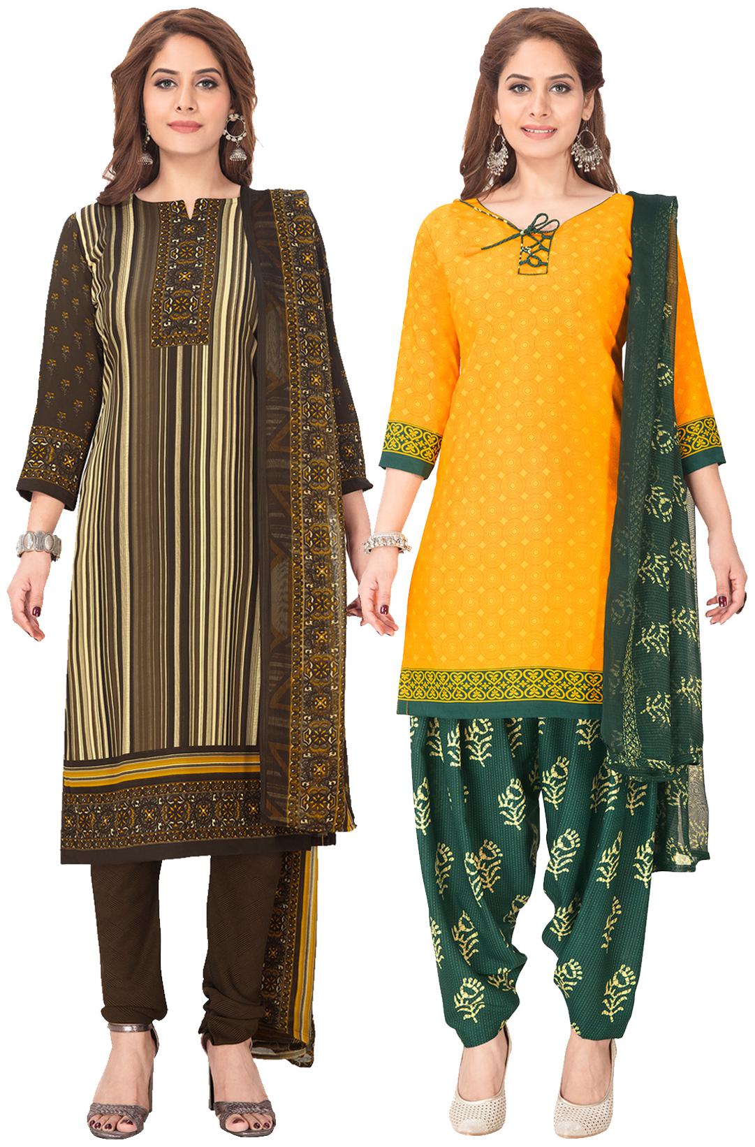 

Salwar Studio Multi Unstitched Kurta with bottom dupatta With dupatta Dress Material