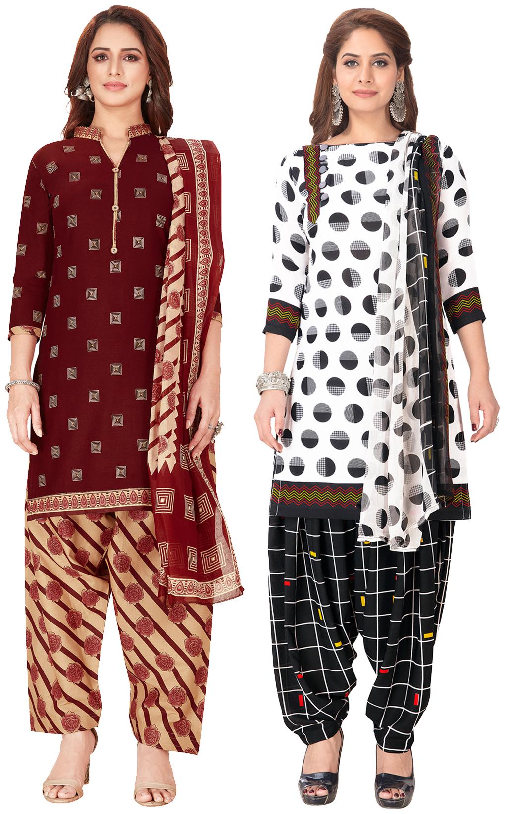 

Salwar Studio Multi Unstitched Kurta with bottom dupatta With dupatta Dress Material