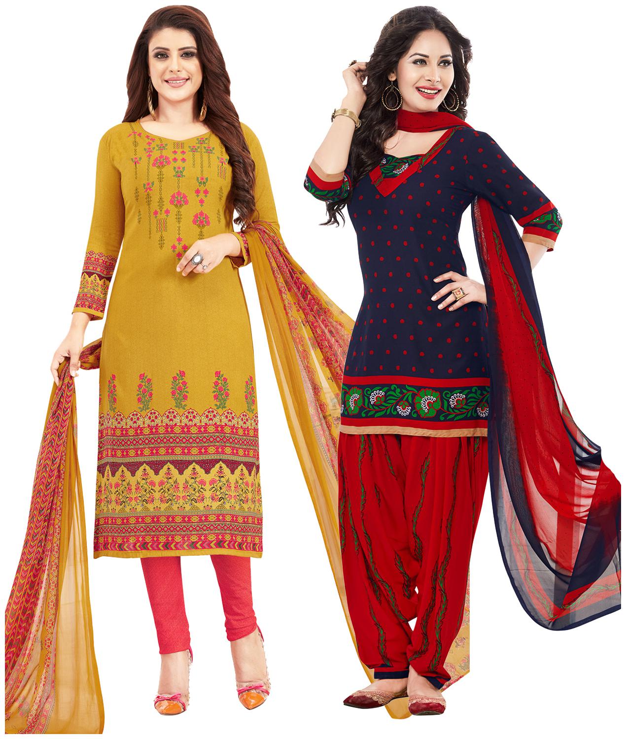 

Salwar Studio Multi Unstitched Kurta with bottom dupatta With dupatta Dress Material