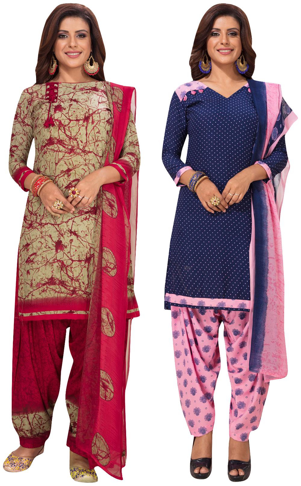 

Salwar Studio Multi Unstitched Kurta with bottom dupatta With dupatta Dress Material