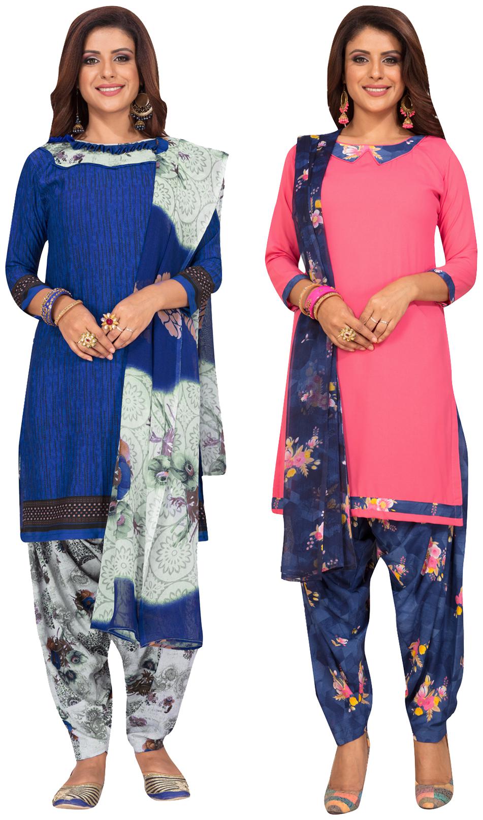 

Salwar Studio Multi Unstitched Kurta with bottom dupatta With dupatta Dress Material