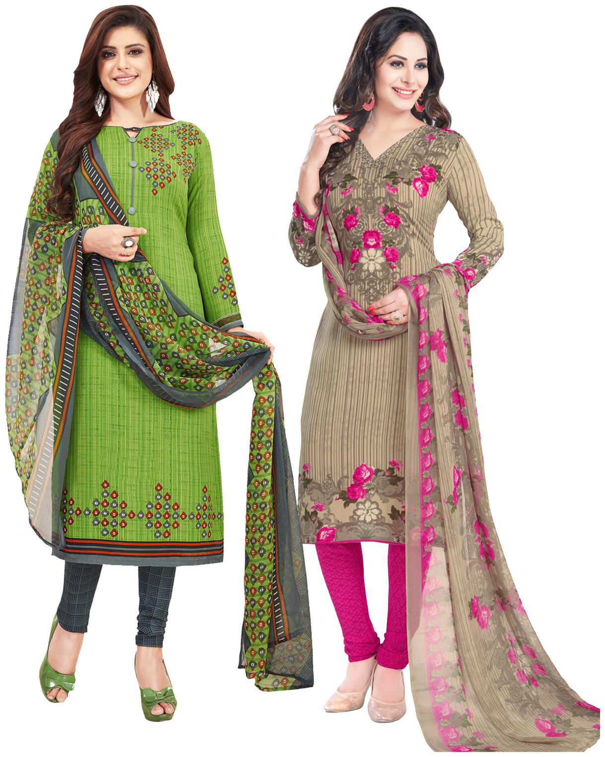 

Salwar Studio Multi Unstitched Kurta with bottom dupatta With dupatta Dress Material