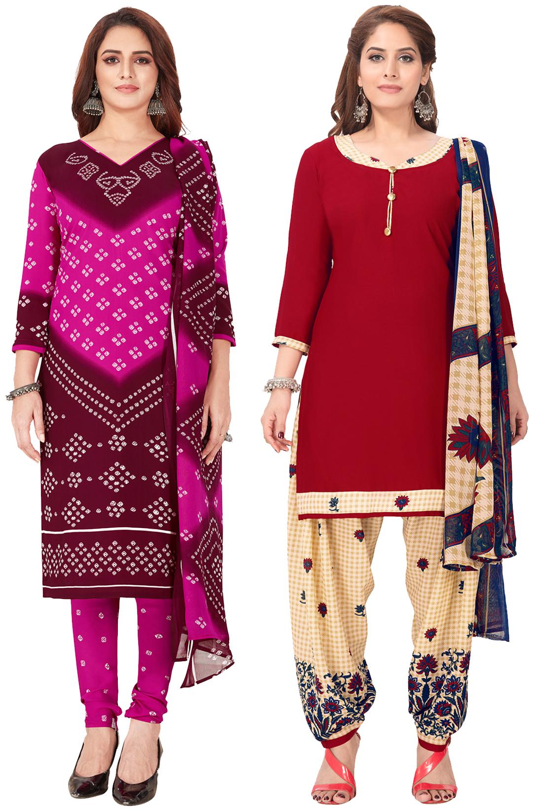 

Salwar Studio Multi Unstitched Kurta with bottom dupatta With dupatta Dress Material