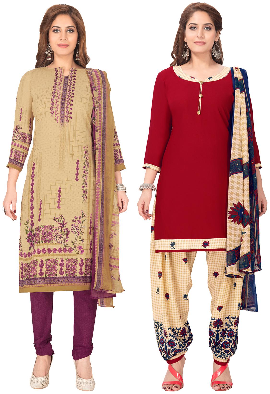 

Salwar Studio Multi Unstitched Kurta with bottom dupatta With dupatta Dress Material