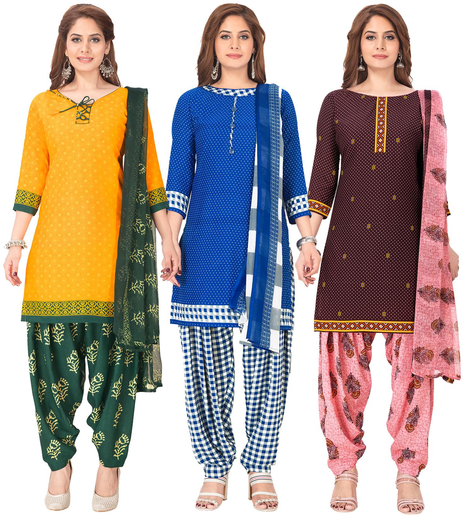 

Salwar Studio Multi Unstitched Kurta with bottom dupatta With dupatta Dress Material