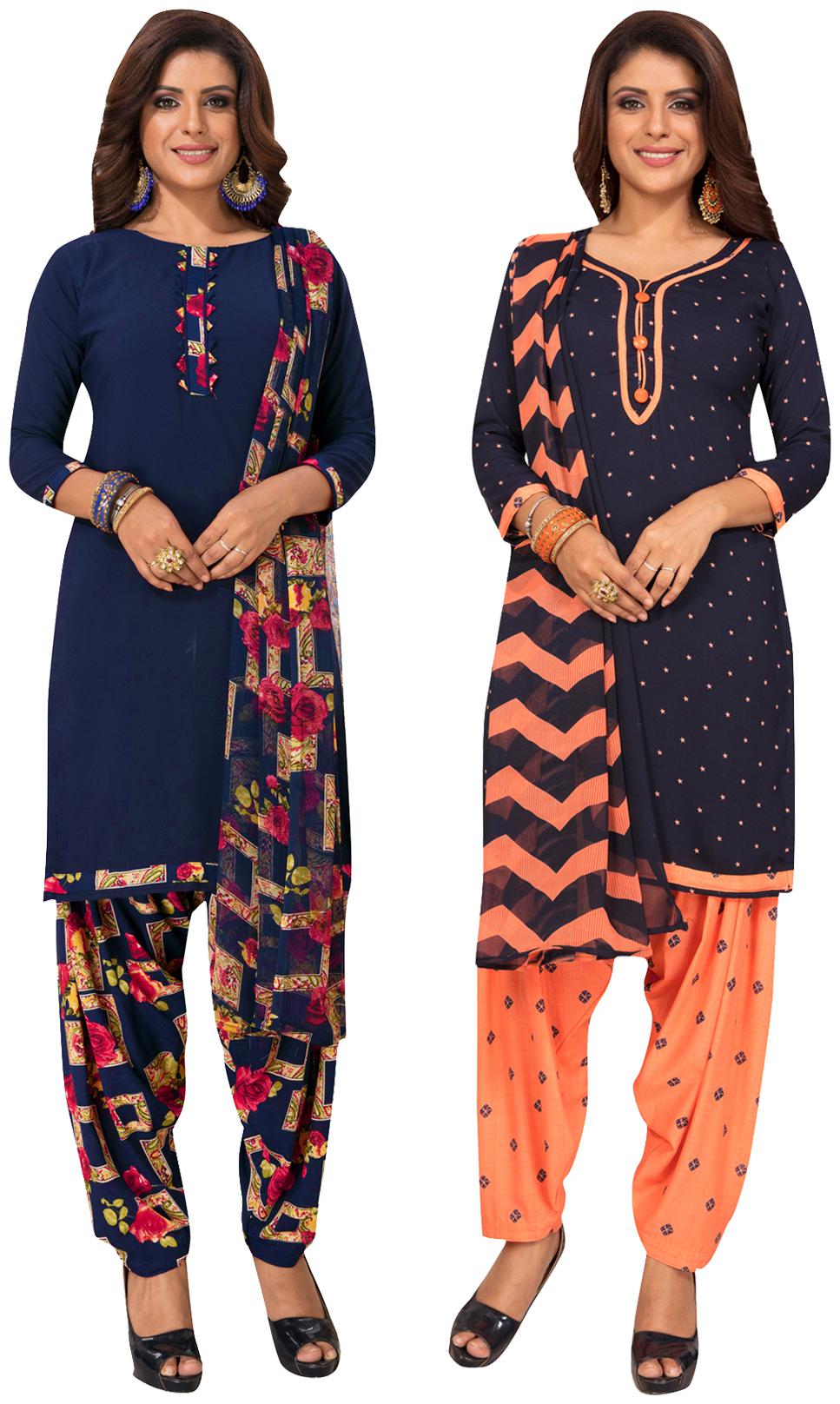 

Salwar Studio Multi Unstitched Kurta with bottom dupatta With dupatta Dress Material
