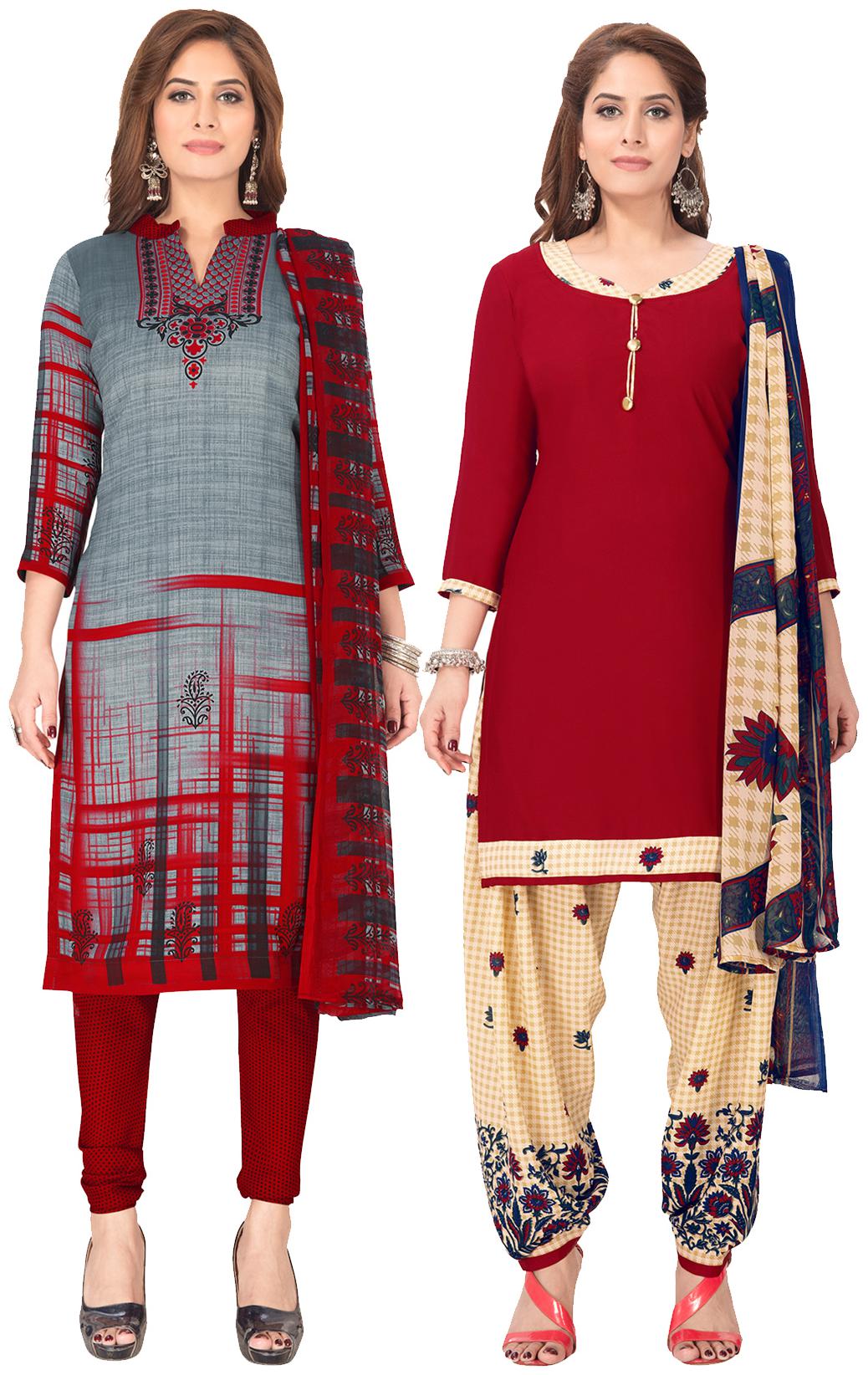 

Salwar Studio Multi Unstitched Kurta with bottom dupatta With dupatta Dress Material