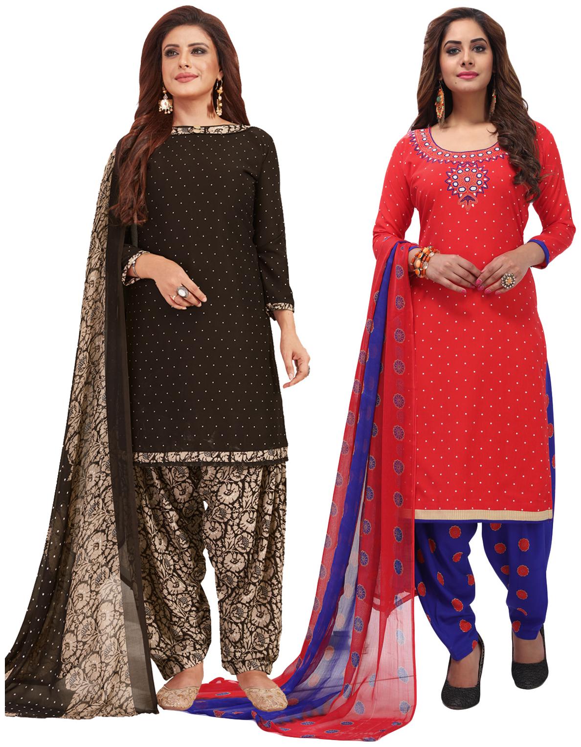 

Salwar Studio Multi Unstitched Kurta with bottom dupatta With dupatta Dress Material