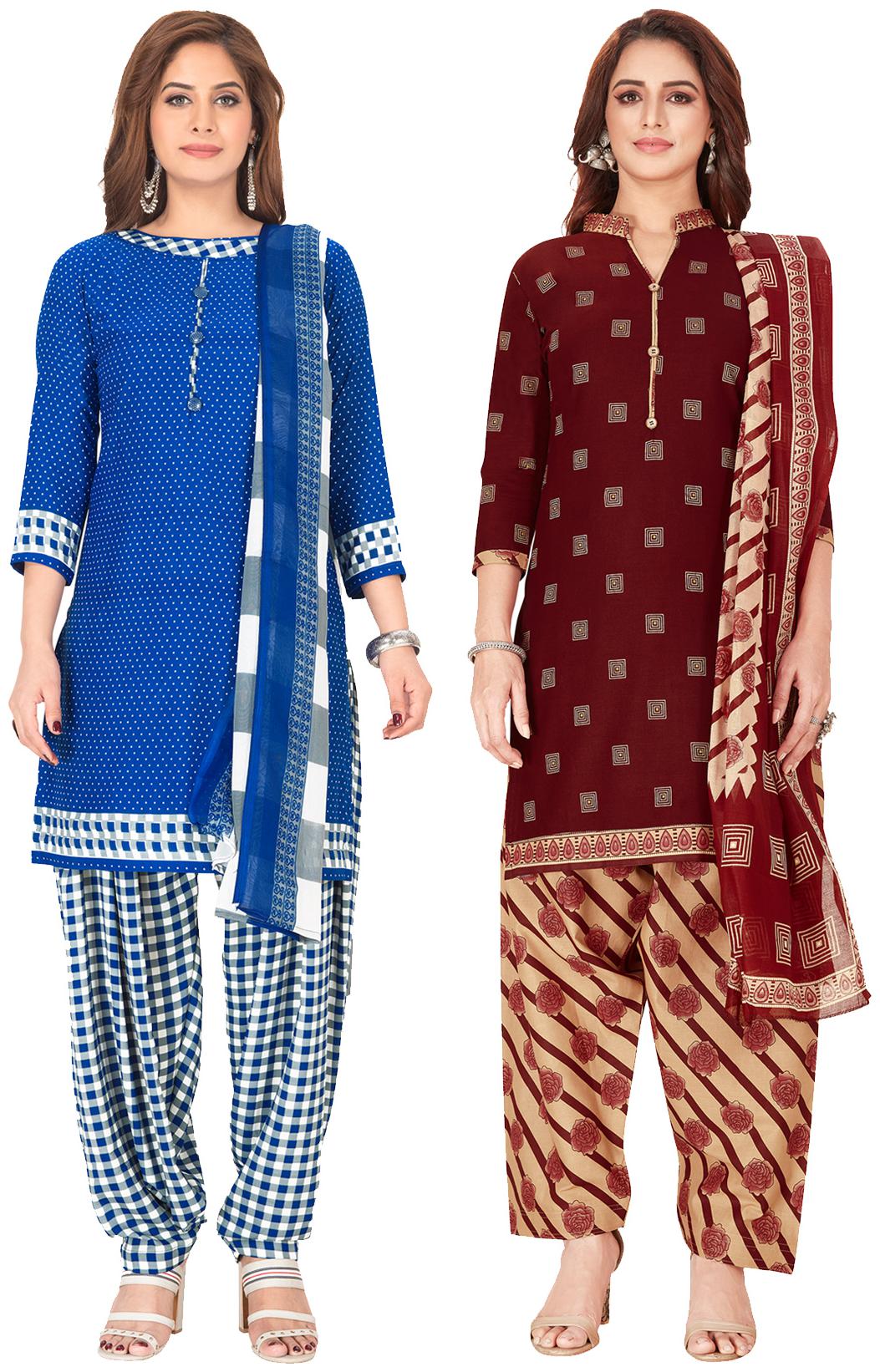 

Salwar Studio Multi Unstitched Kurta with bottom dupatta With dupatta Dress Material