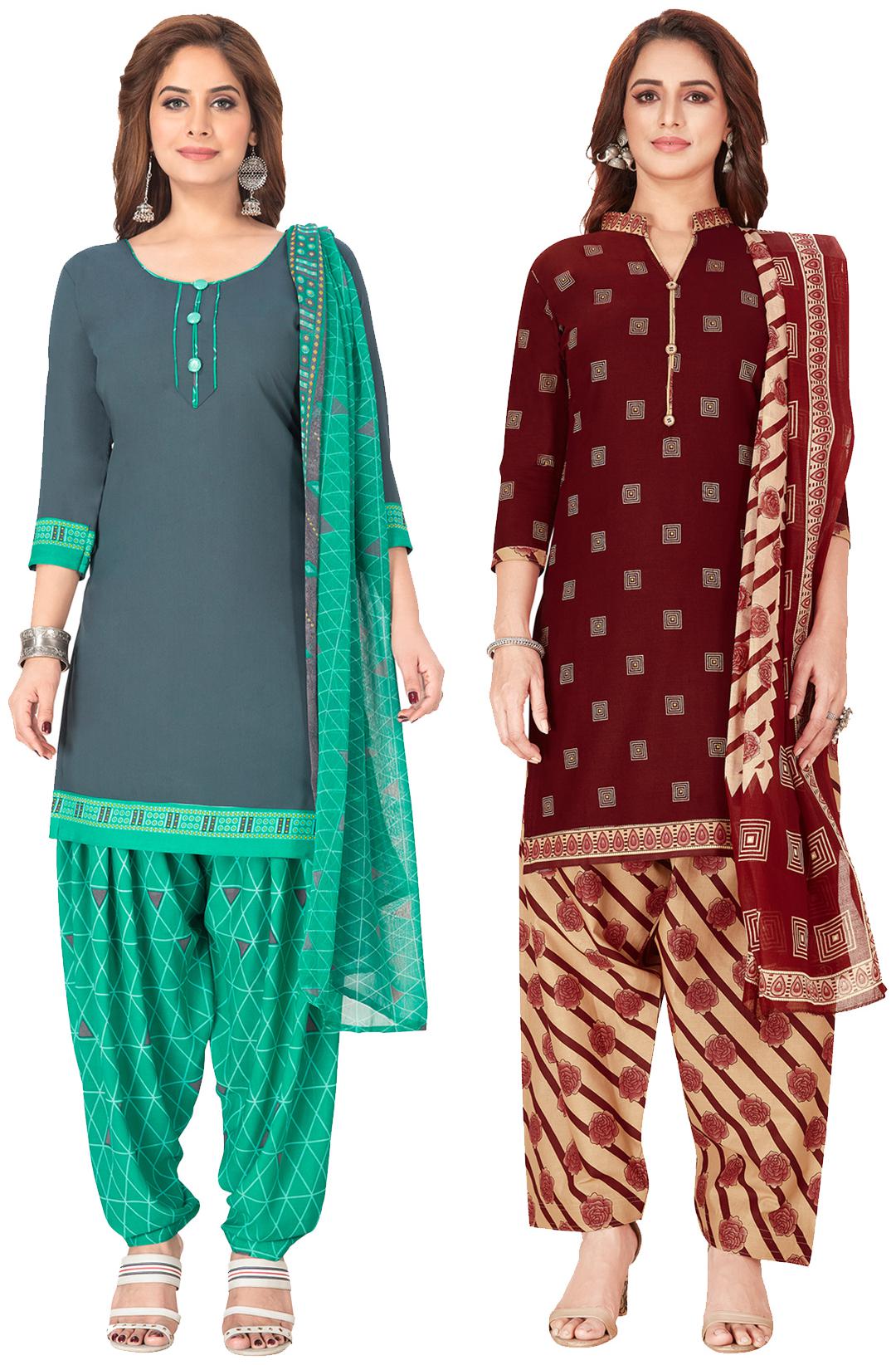 

Salwar Studio Multi Unstitched Kurta with bottom dupatta With dupatta Dress Material