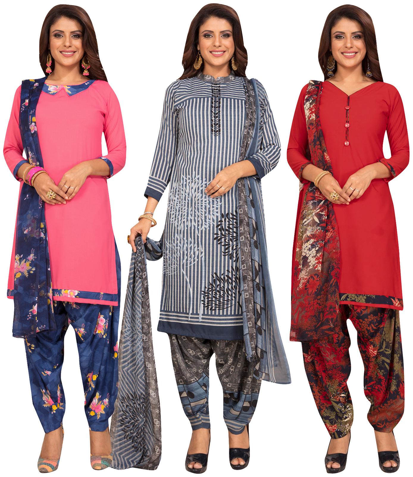 

Salwar Studio Multi Unstitched Kurta with bottom dupatta With dupatta Dress Material