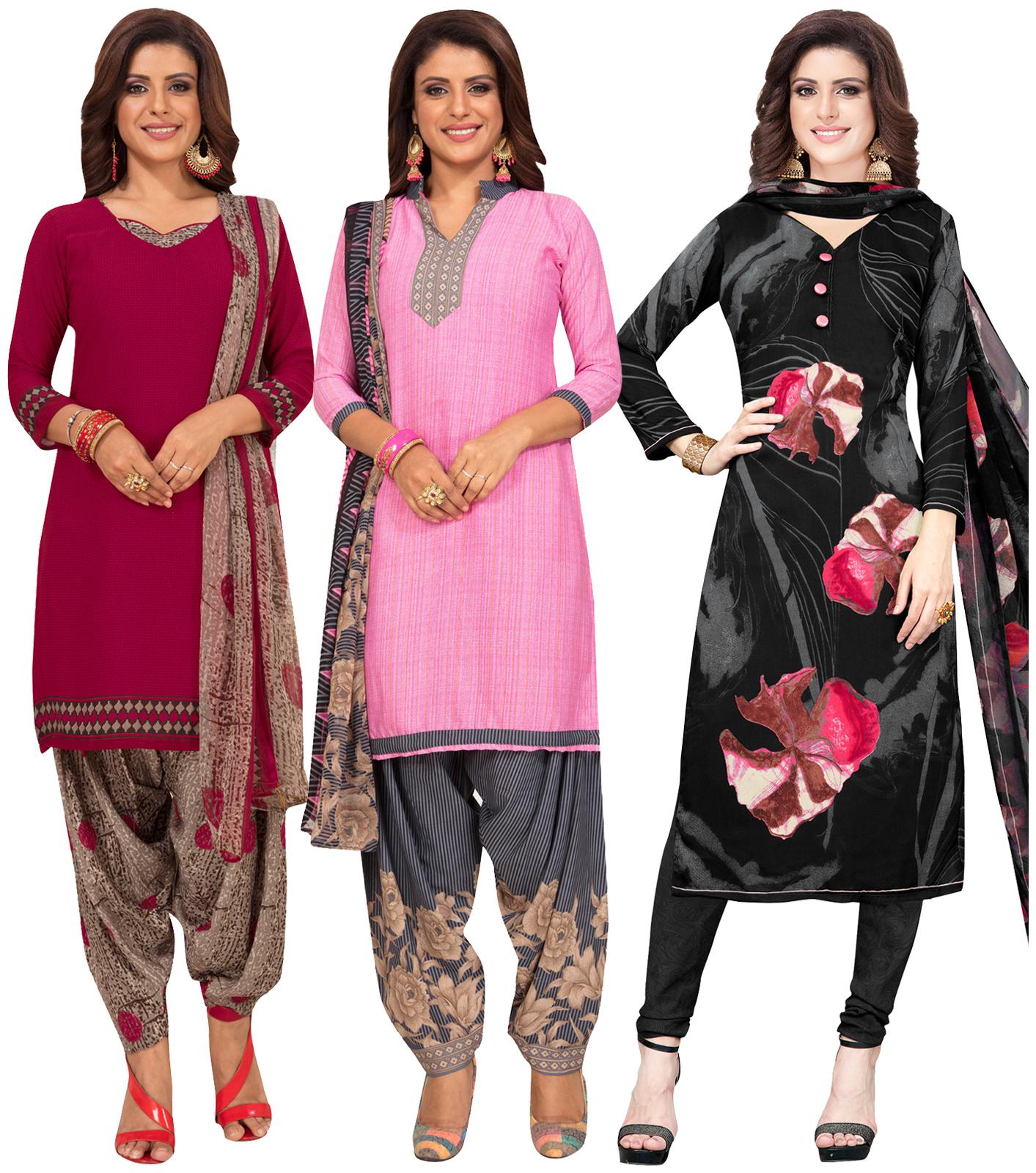 

Salwar Studio Multi Unstitched Kurta with bottom dupatta With dupatta Dress Material