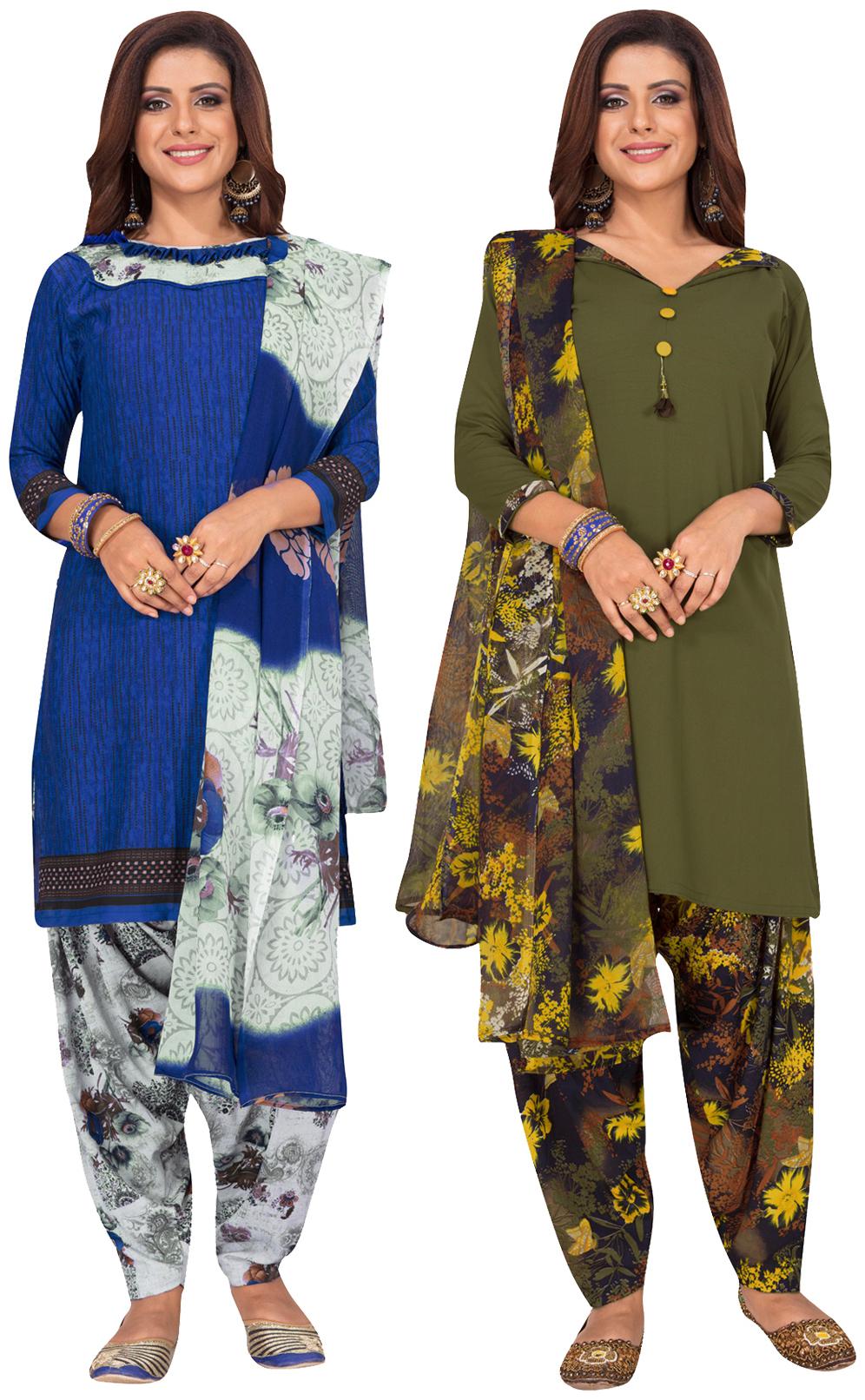 

Salwar Studio Multi Unstitched Kurta with bottom dupatta With dupatta Dress Material