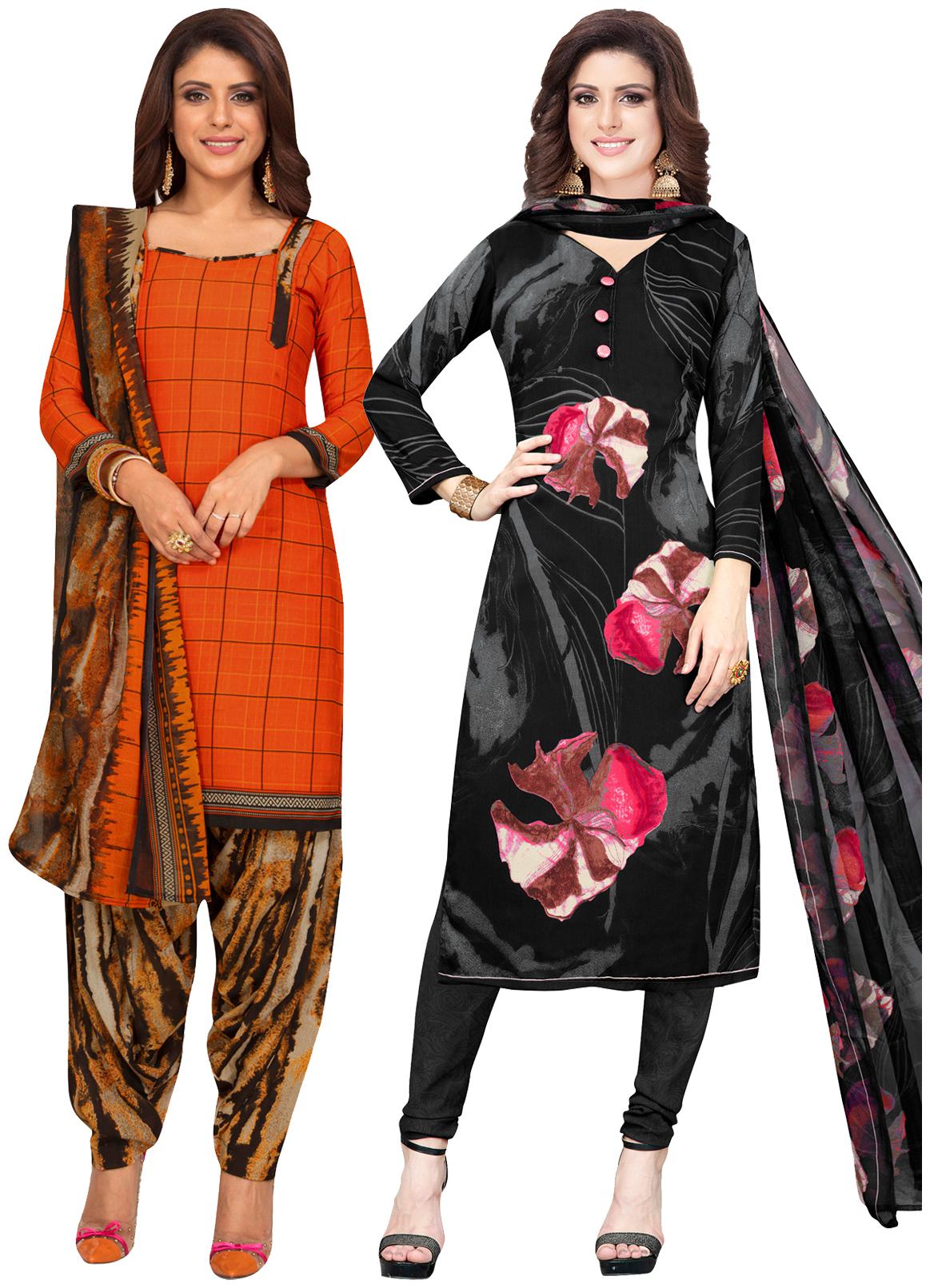 

Salwar Studio Multi Unstitched Kurta with bottom dupatta With dupatta Dress Material