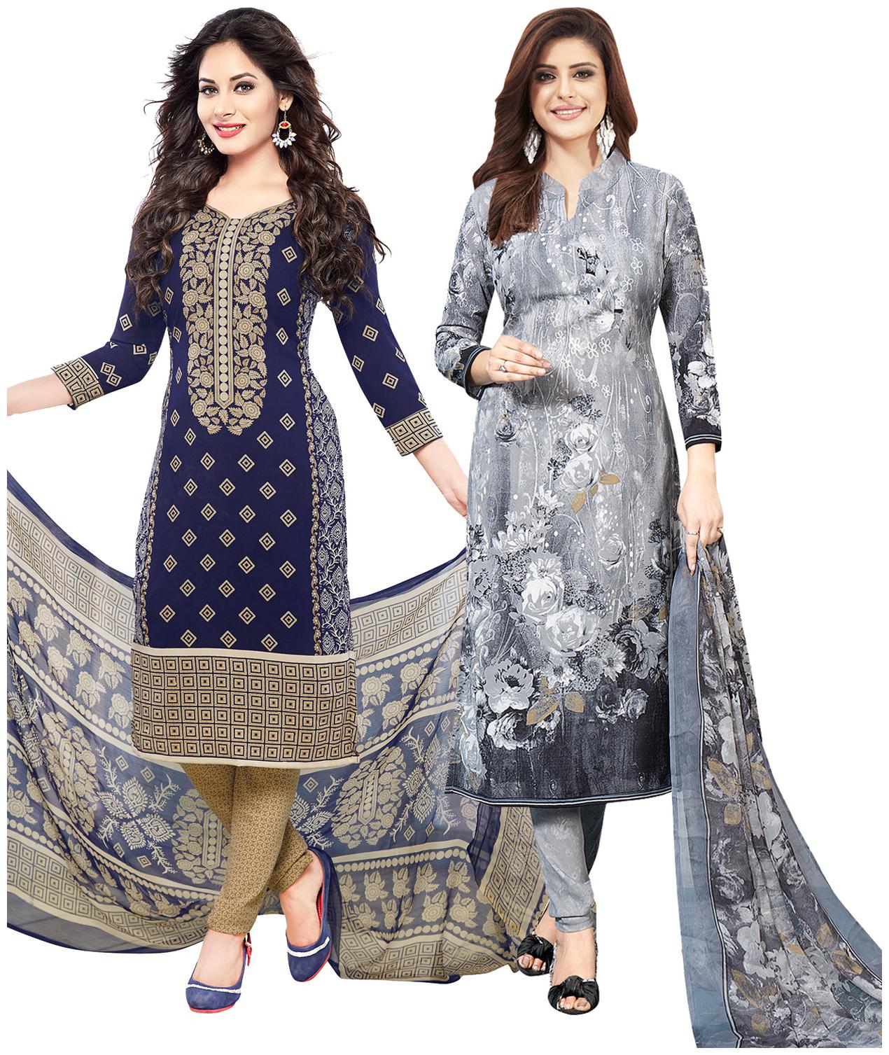 

Salwar Studio Multi Unstitched Kurta with bottom dupatta With dupatta Dress Material