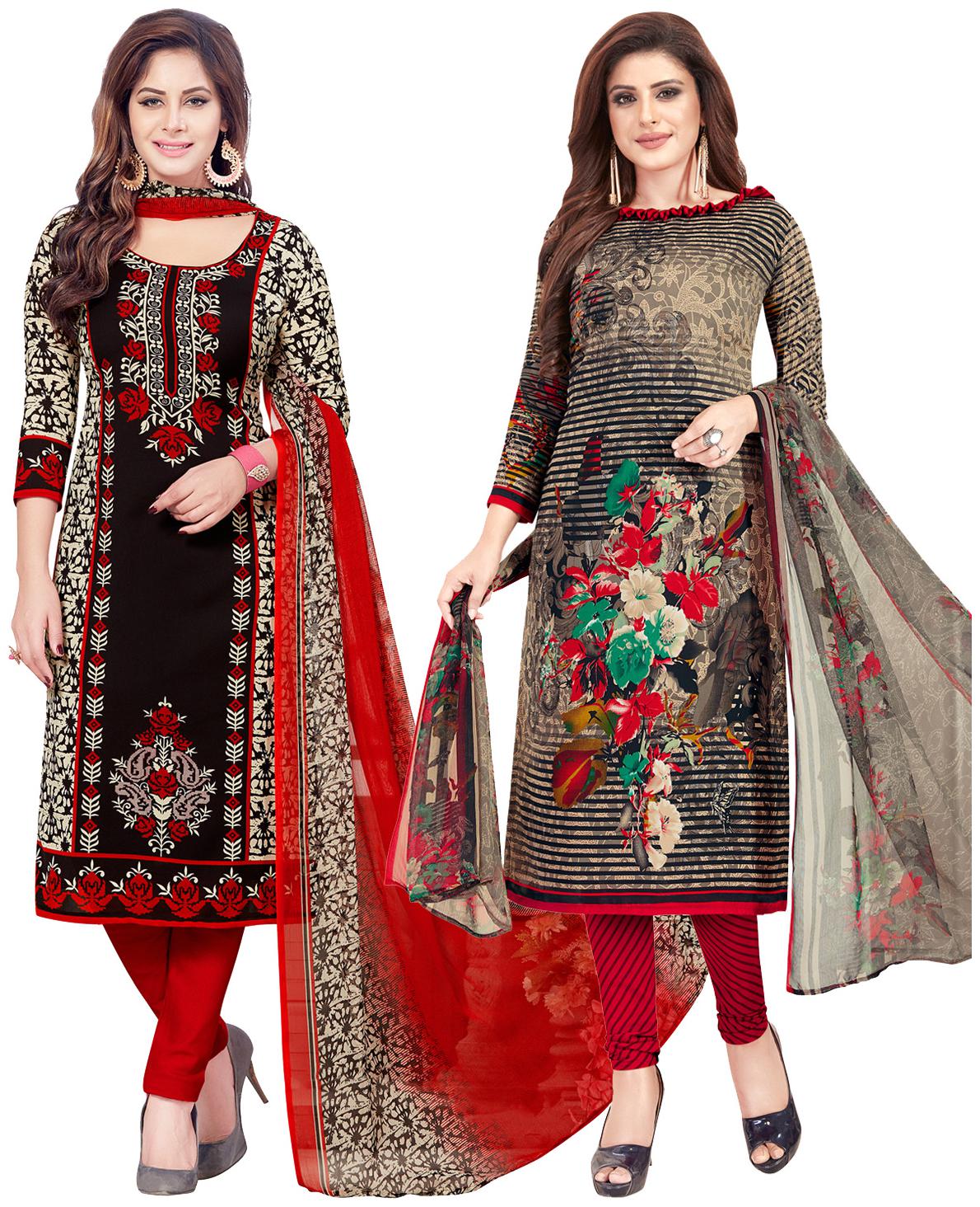 

Salwar Studio Multi Unstitched Kurta with bottom dupatta With dupatta Dress Material