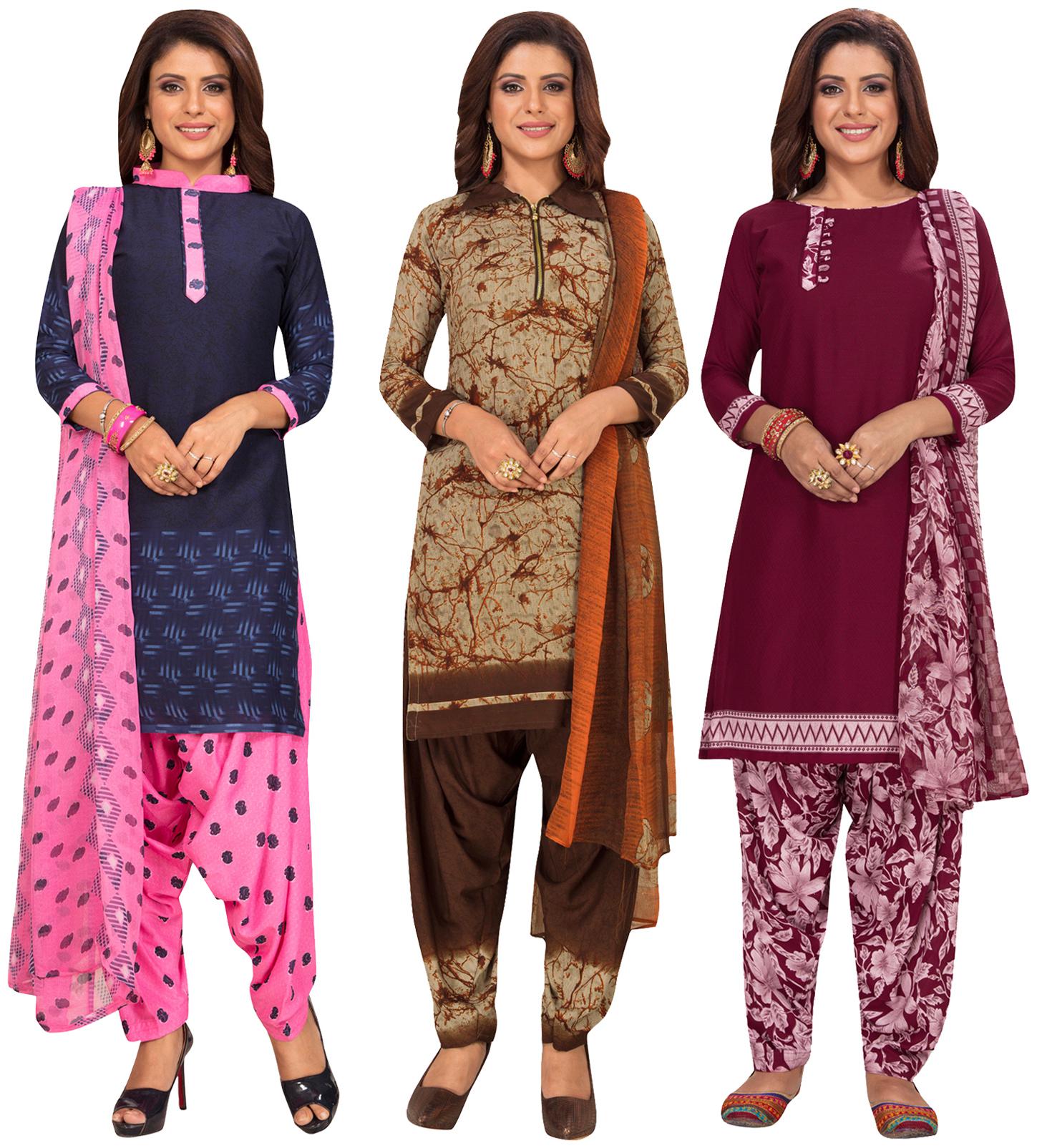 

Salwar Studio Multi Unstitched Kurta with bottom dupatta With dupatta Dress Material