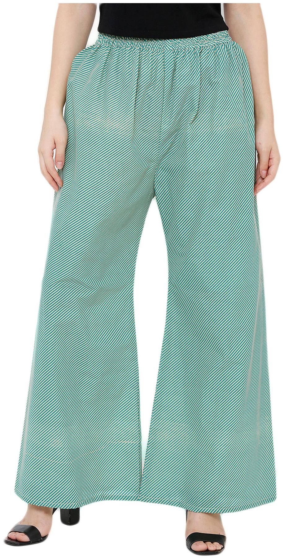 

Salwar Studio Turquoise Striped Straight Palazzo
