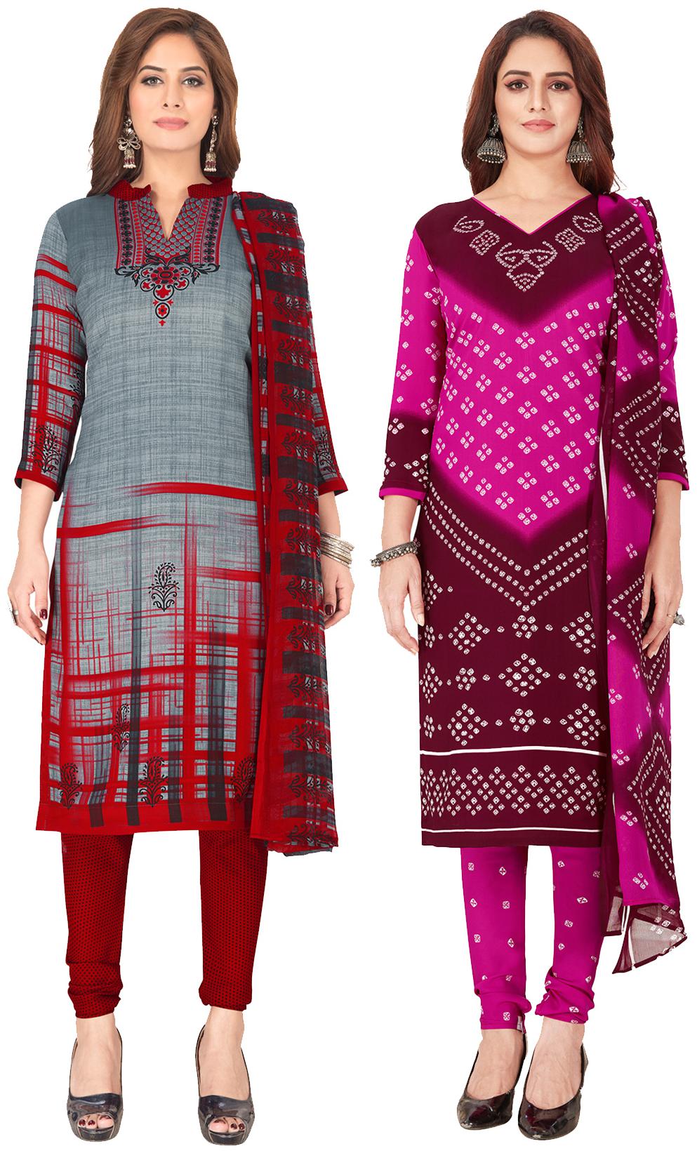 

Salwar Studio Multi Unstitched Kurta with bottom dupatta With dupatta Dress Material