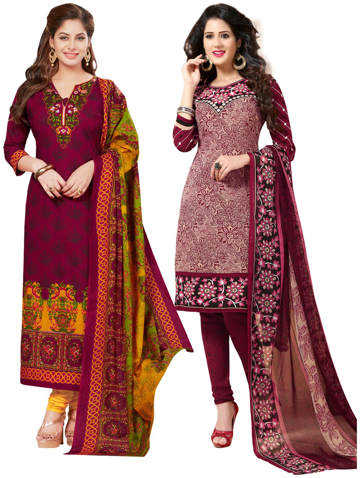 

Salwar Studio Multi Unstitched Kurta with bottom dupatta With dupatta Dress Material