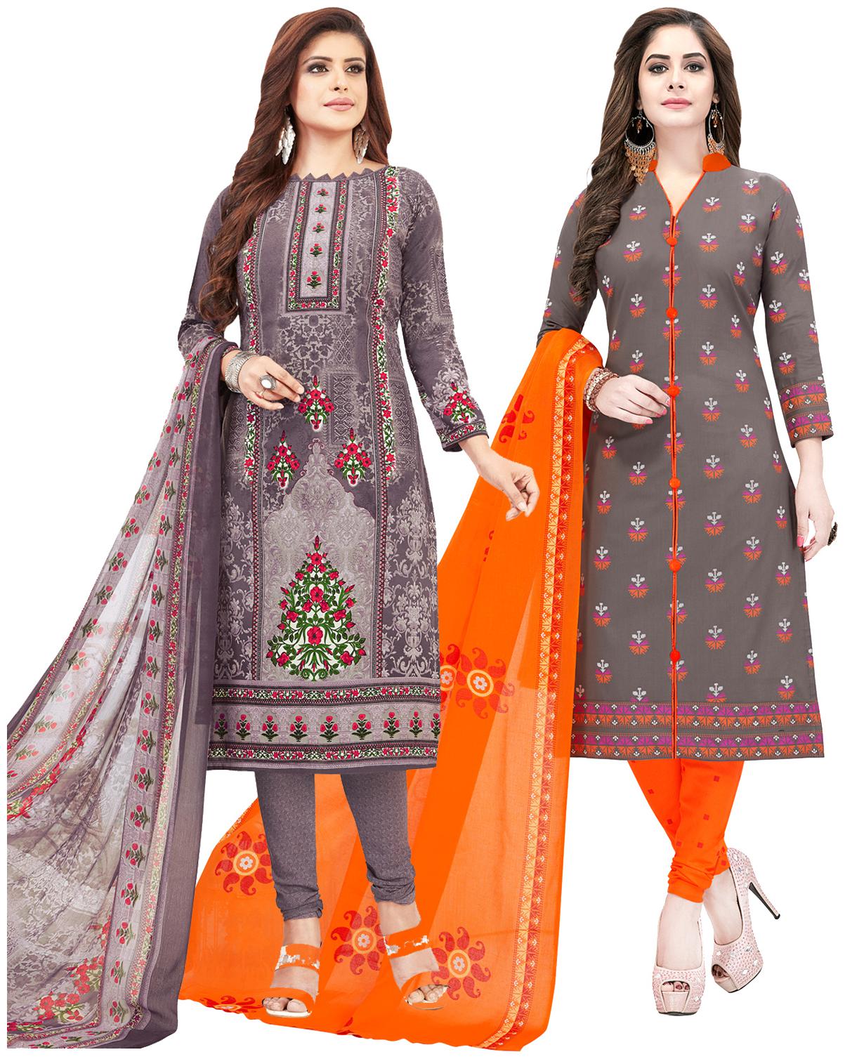 

Salwar Studio Multi Unstitched Kurta with bottom dupatta With dupatta Dress Material