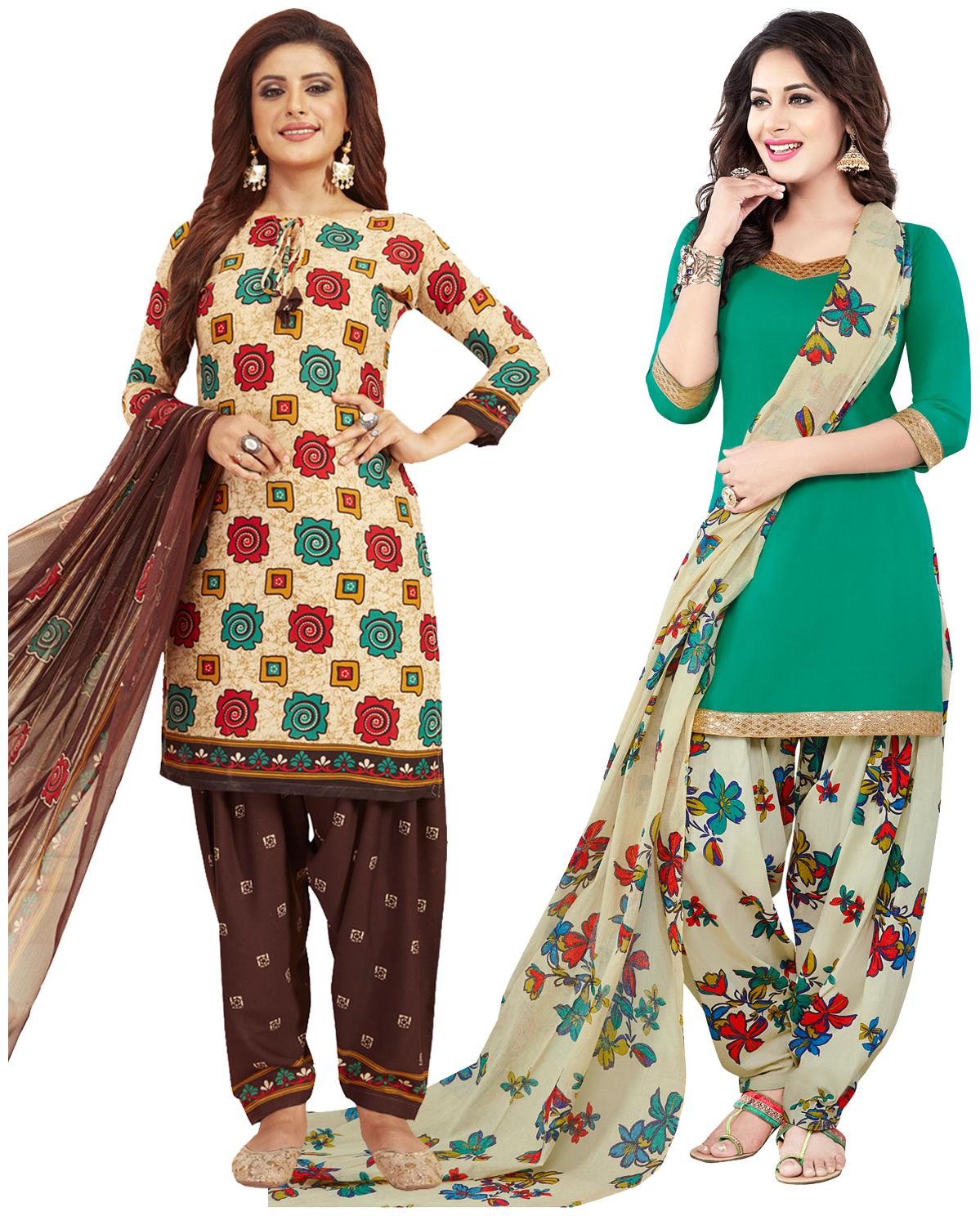 

Salwar Studio Multi Unstitched Kurta with bottom dupatta With dupatta Dress Material