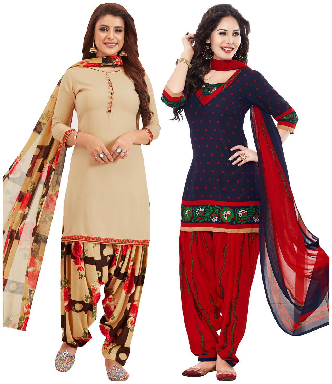 

Salwar Studio Multi Unstitched Kurta with bottom dupatta With dupatta Dress Material