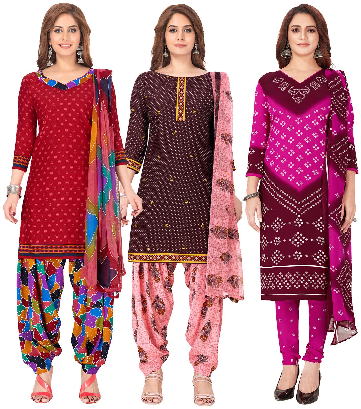 

Salwar Studio Multi Unstitched Kurta with bottom dupatta With dupatta Dress Material