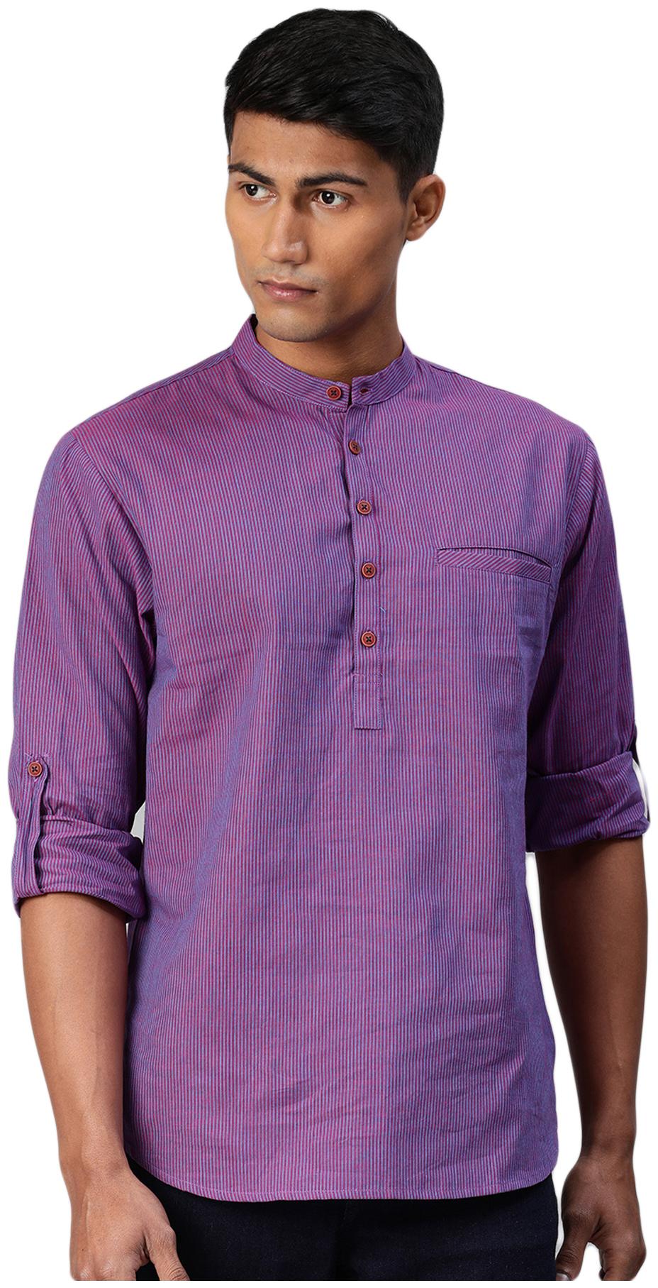 

Salwar Studio Men Purple Regular Fit Kurta