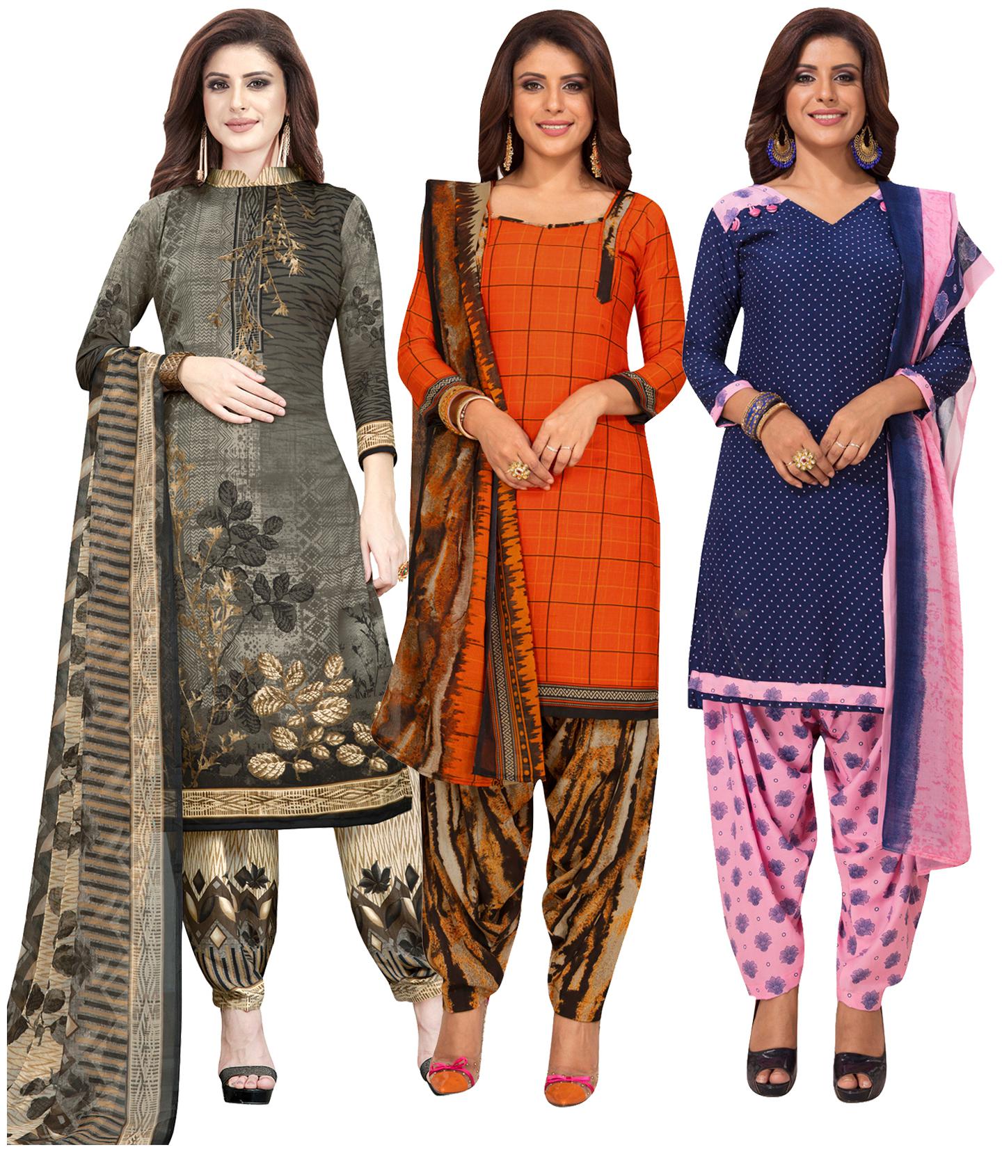 

Salwar Studio Multi Unstitched Kurta with bottom dupatta With dupatta Dress Material