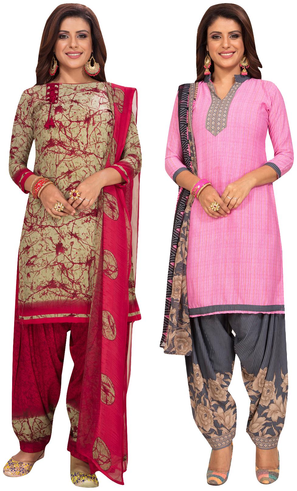 

Salwar Studio Multi Unstitched Kurta with bottom dupatta With dupatta Dress Material