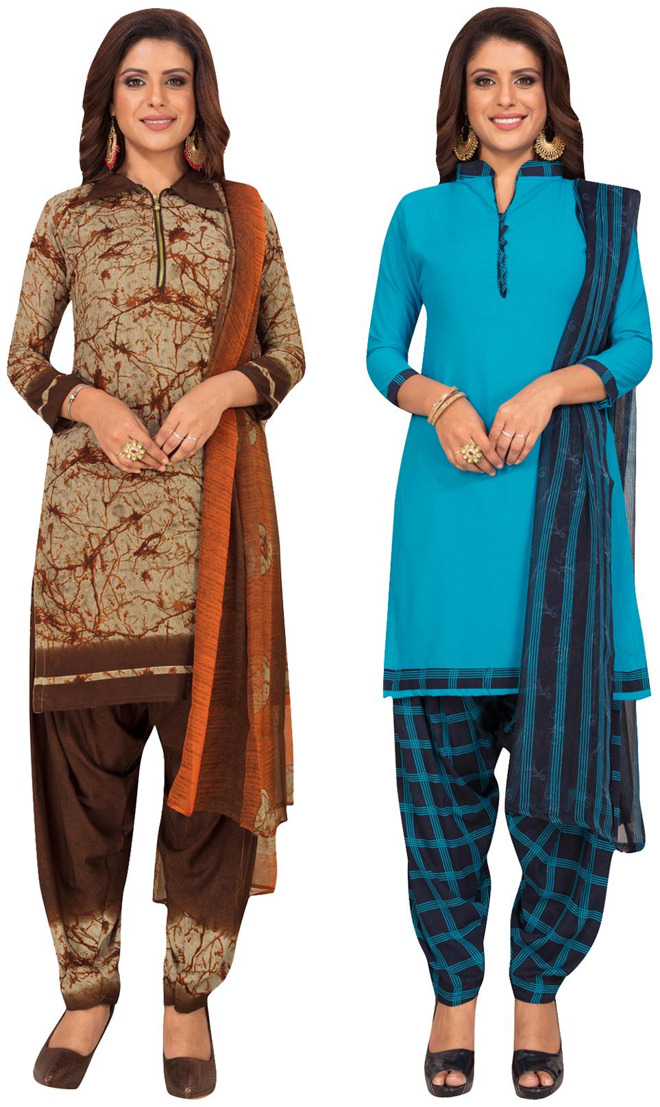 

Salwar Studio Multi Unstitched Kurta with bottom dupatta With dupatta Dress Material