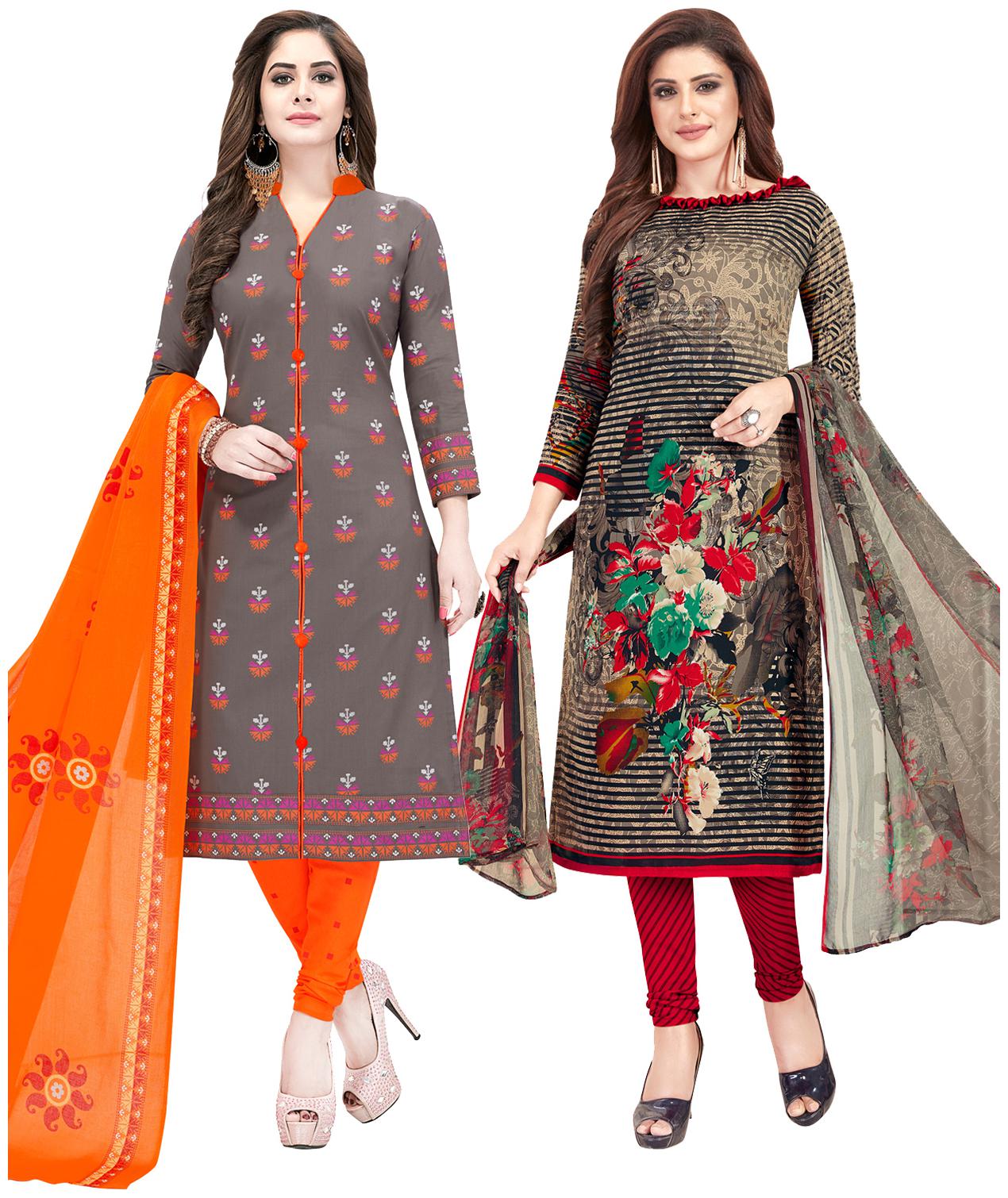 

Salwar Studio Multi Unstitched Kurta with bottom dupatta With dupatta Dress Material