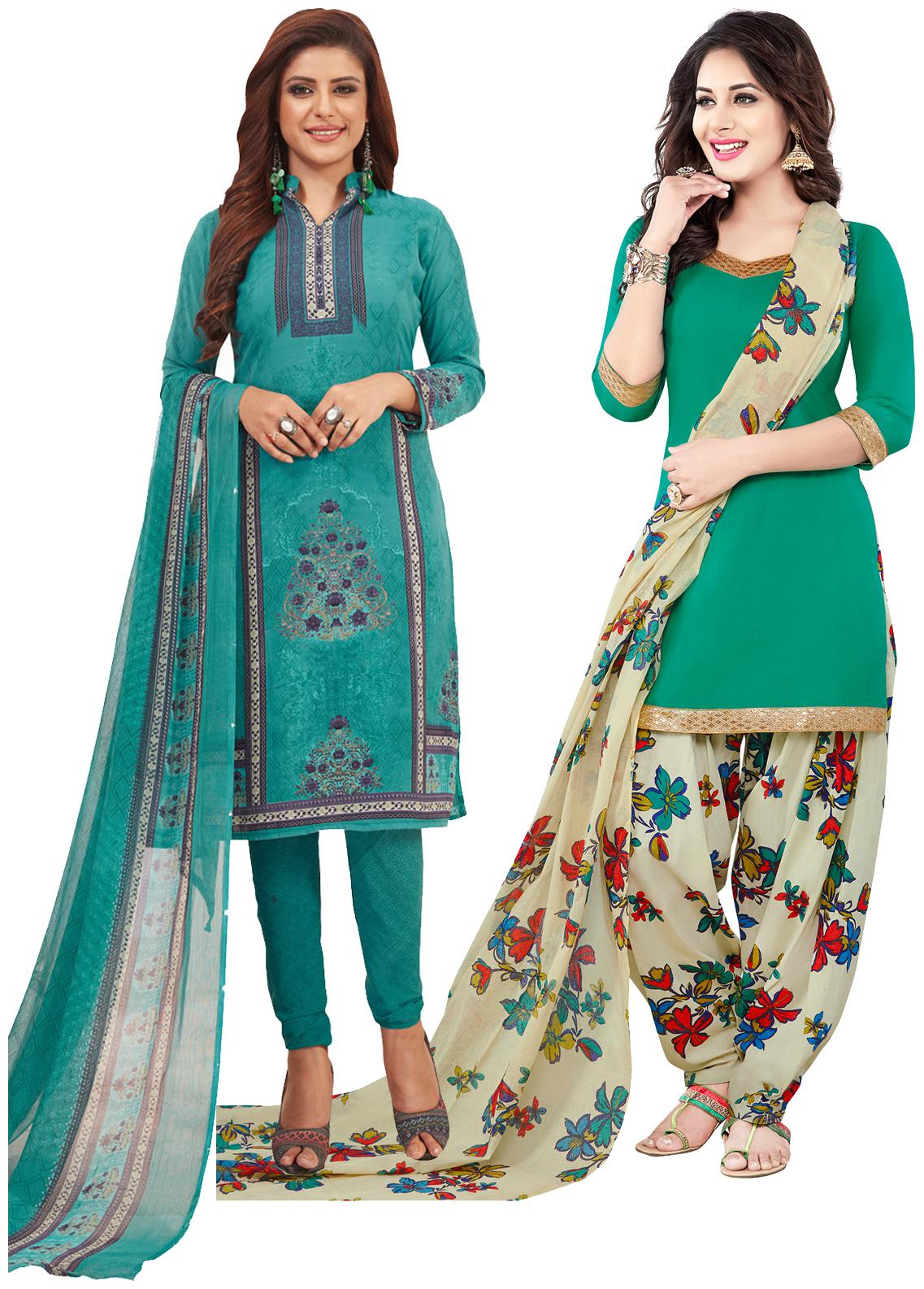 

Salwar Studio Multi Unstitched Kurta with bottom dupatta With dupatta Dress Material