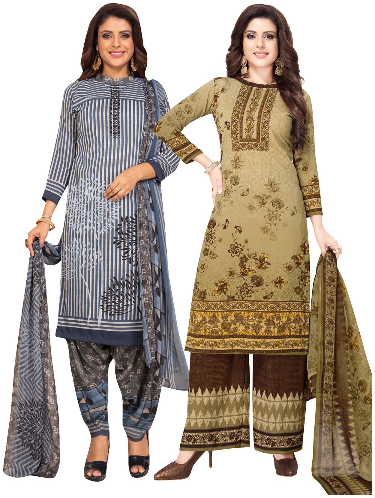 

Salwar Studio Multi Unstitched Kurta with bottom dupatta With dupatta Dress Material