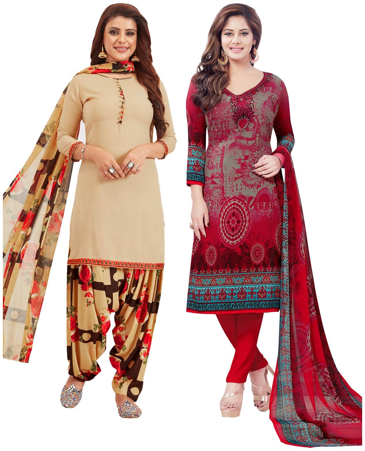 

Salwar Studio Multi Unstitched Kurta with bottom dupatta With dupatta Dress Material