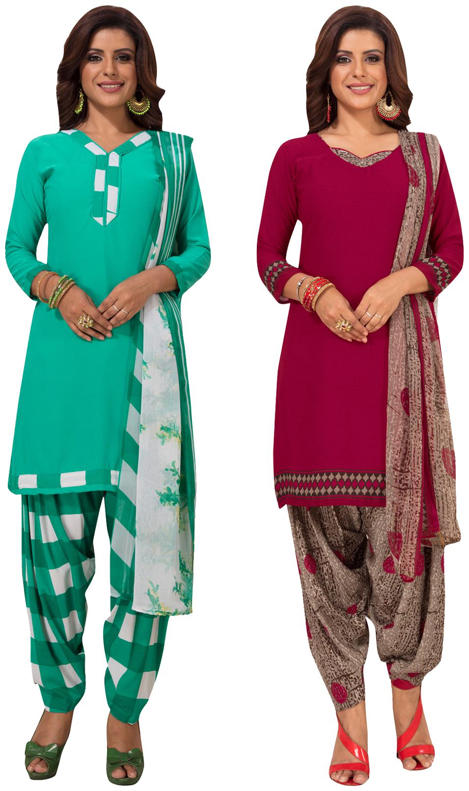 

Salwar Studio Multi Unstitched Kurta with bottom dupatta With dupatta Dress Material