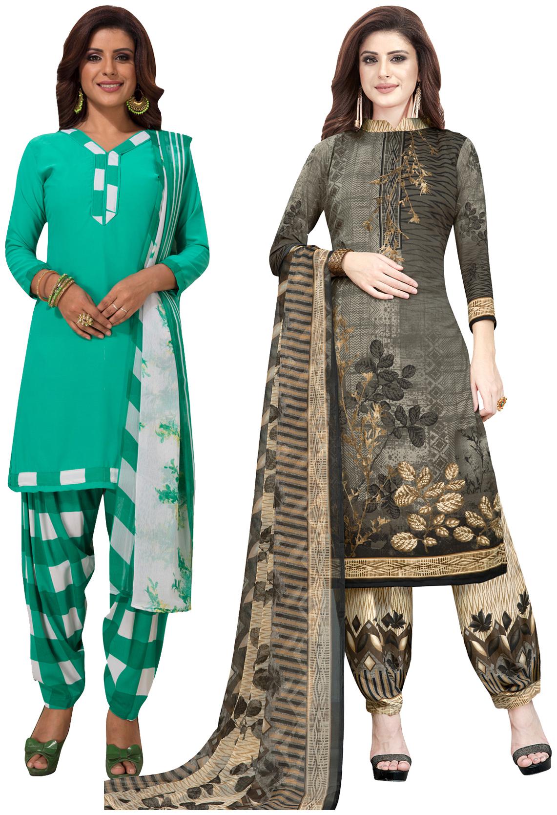 

Salwar Studio Multi Unstitched Kurta with bottom dupatta With dupatta Dress Material