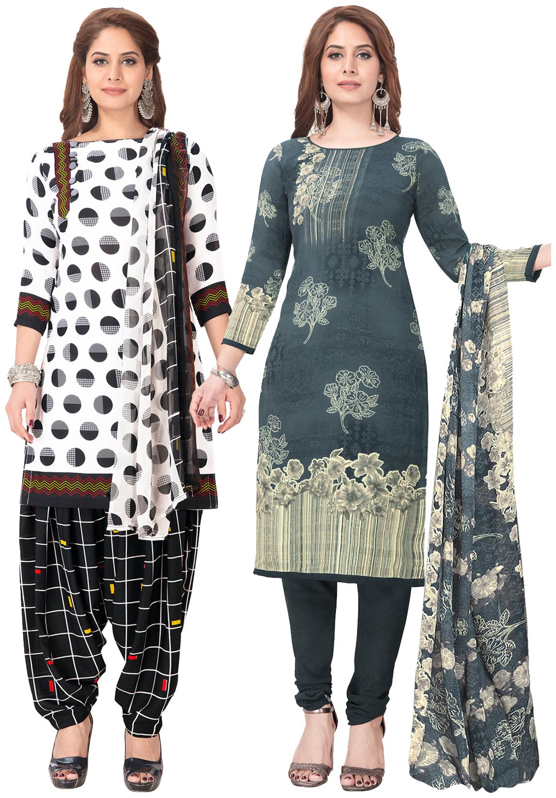 

Salwar Studio Multi Unstitched Kurta with bottom dupatta With dupatta Dress Material