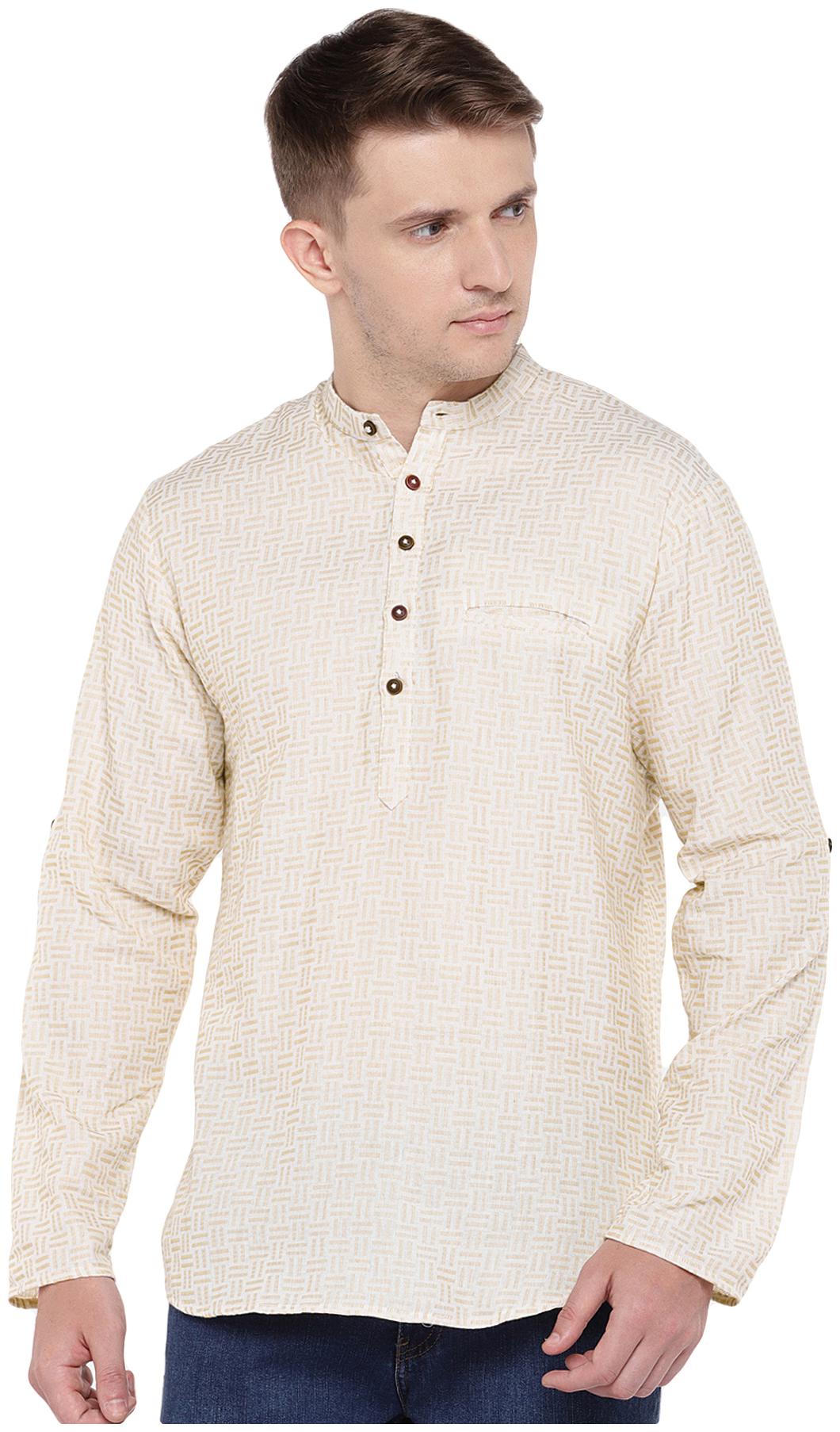 

Salwar Studio Men Beige Regular Fit Kurta
