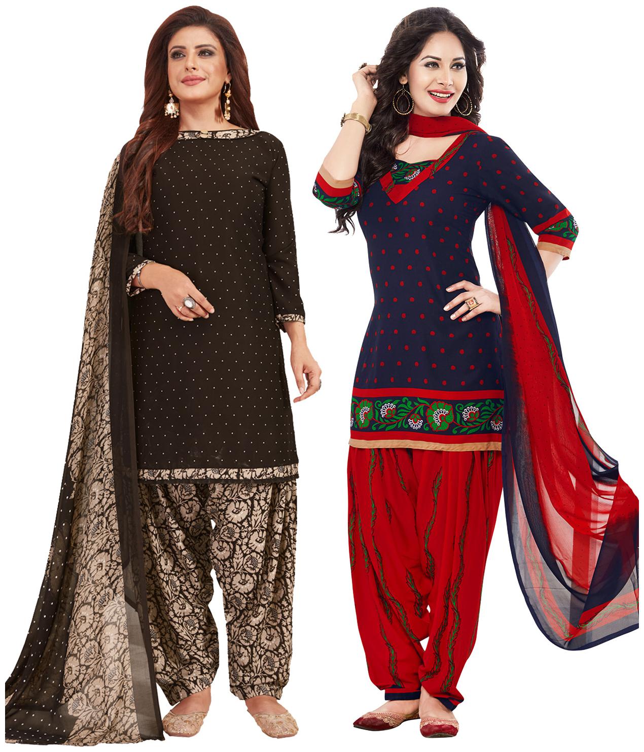 

Salwar Studio Multi Unstitched Kurta with bottom dupatta With dupatta Dress Material