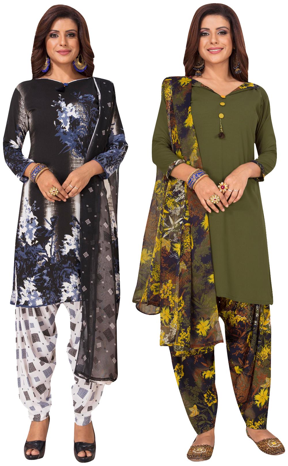 

Salwar Studio Multi Unstitched Kurta with bottom dupatta With dupatta Dress Material