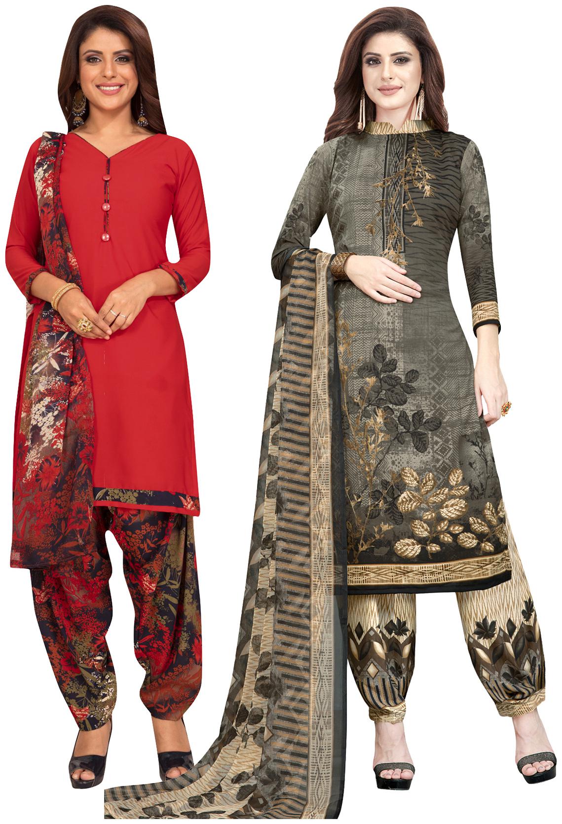 

Salwar Studio Multi Unstitched Kurta with bottom dupatta With dupatta Dress Material